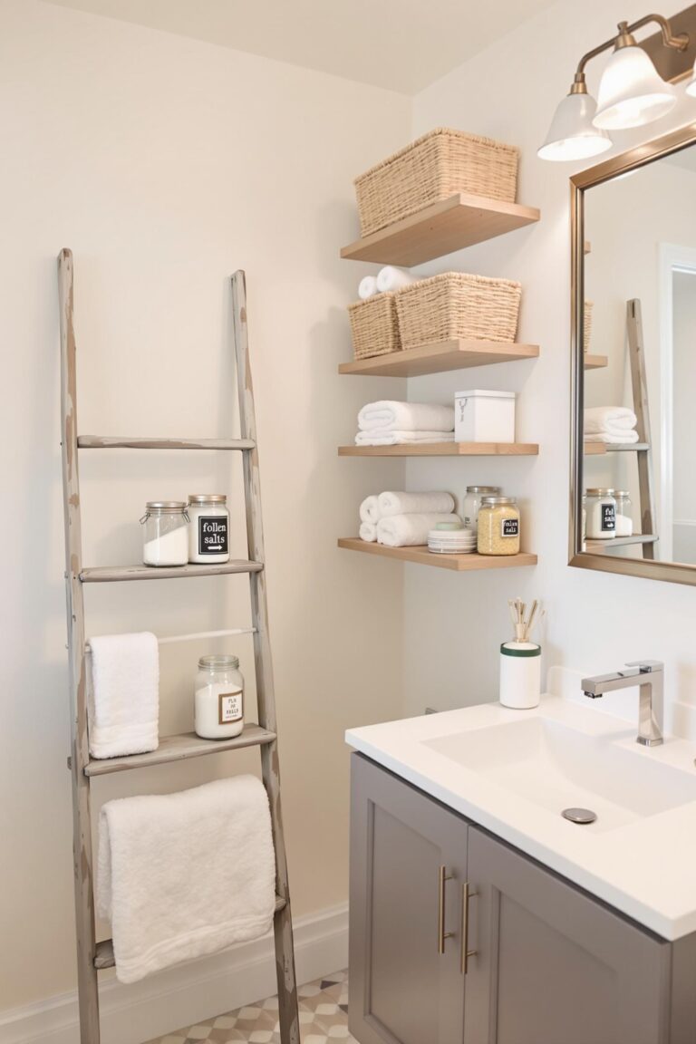 stylish small bathroom storage