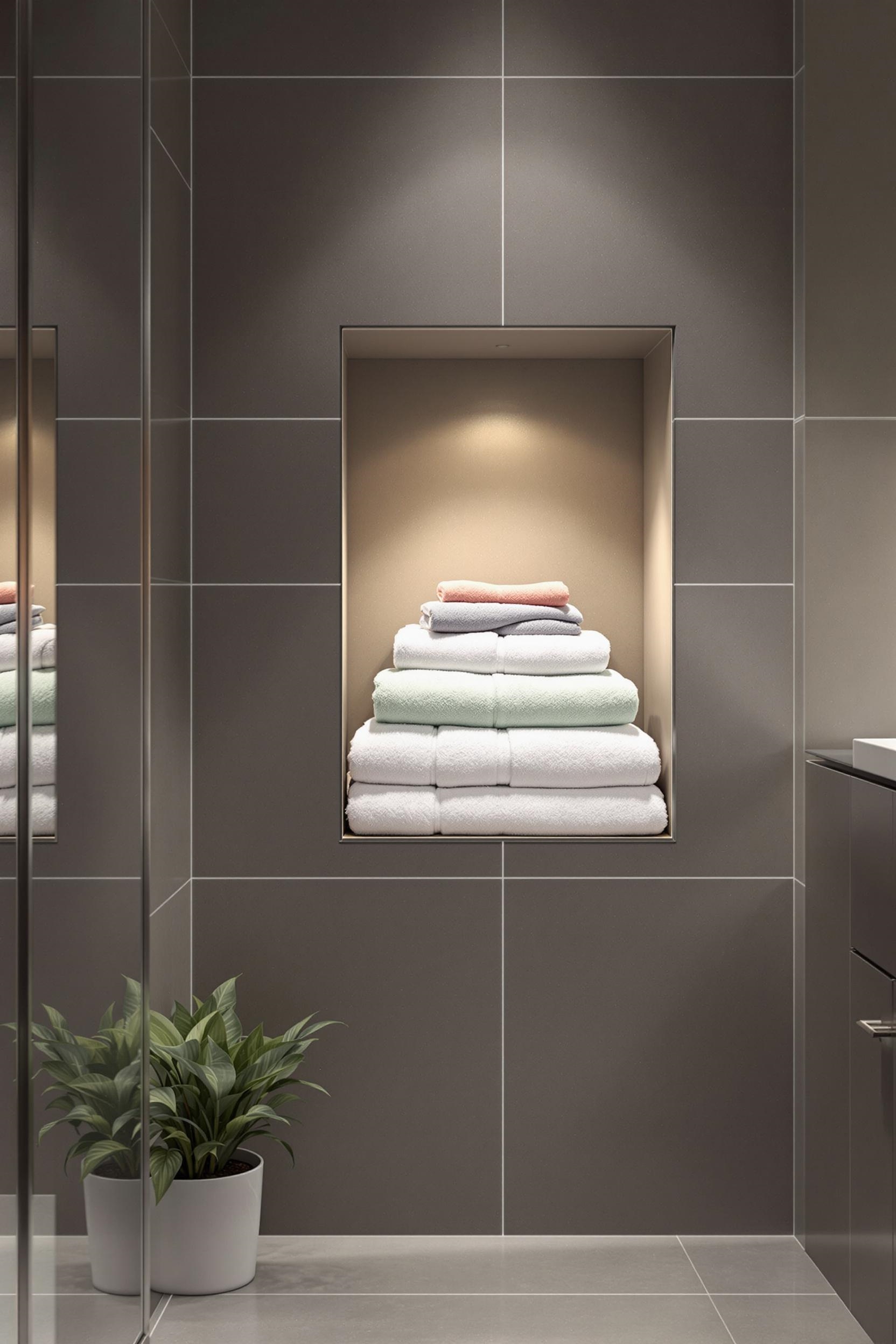 towel storage space design