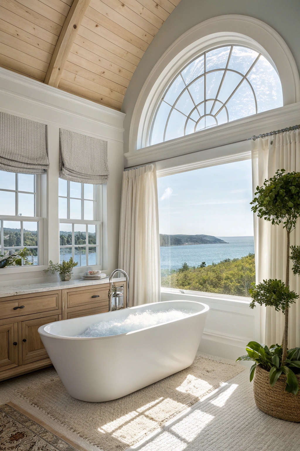 transom windows illuminate tub