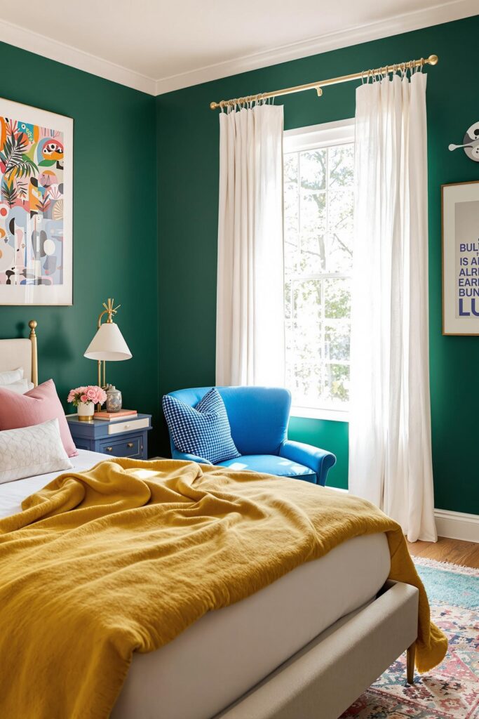 unexpected bedroom color pairings