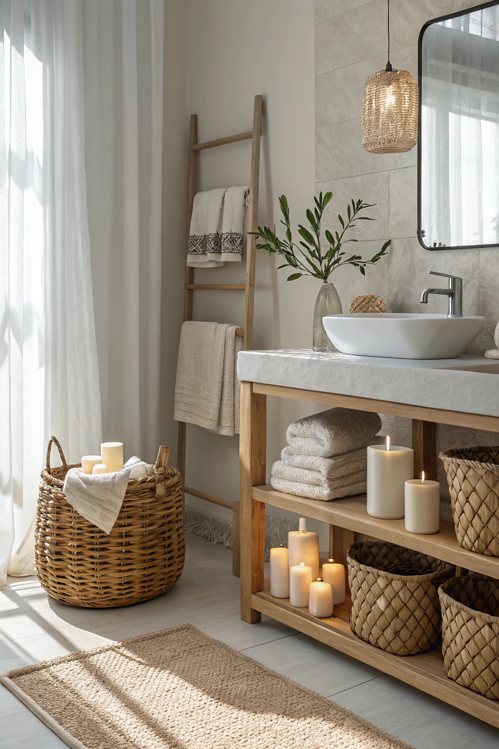 use decorative storage baskets