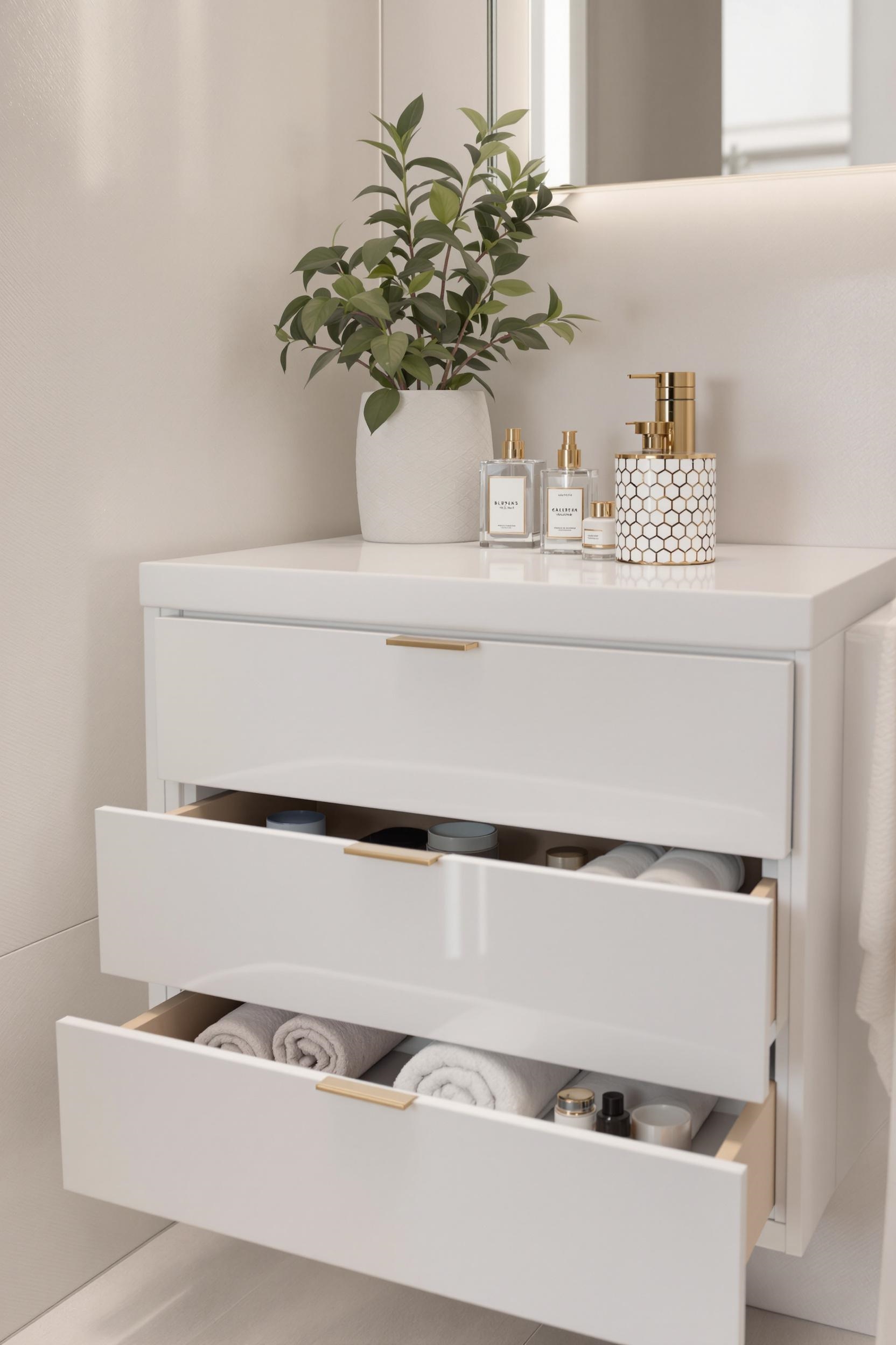 vanity with storage options