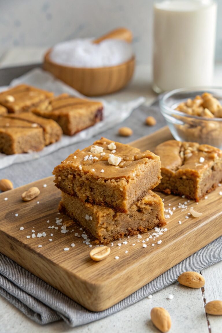 vegan peanut butter blondies