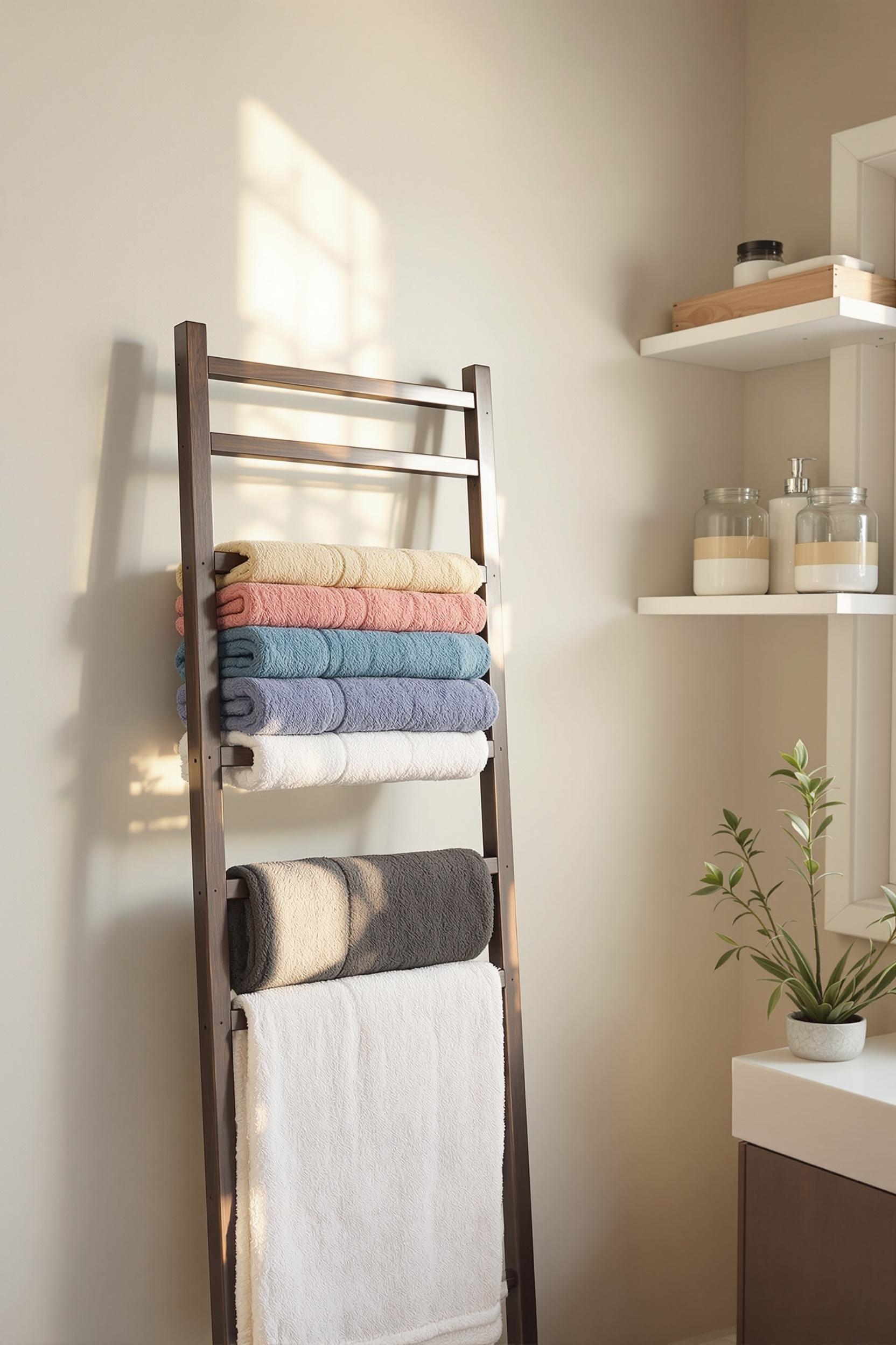 vertical shelving towel rack