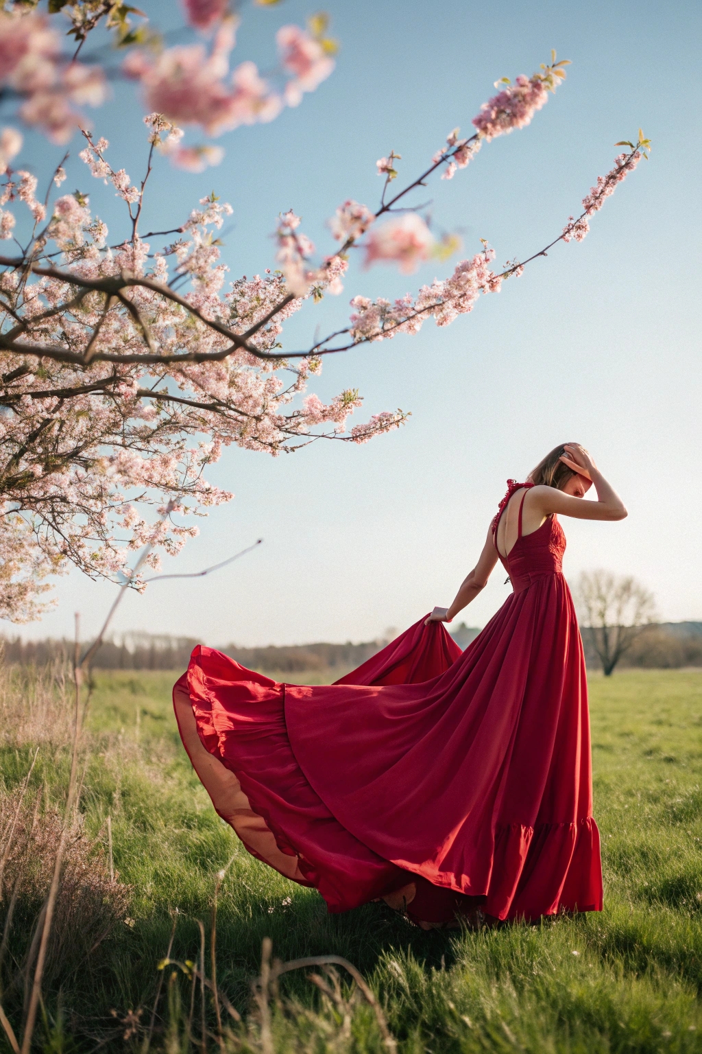 vibrant shade of red