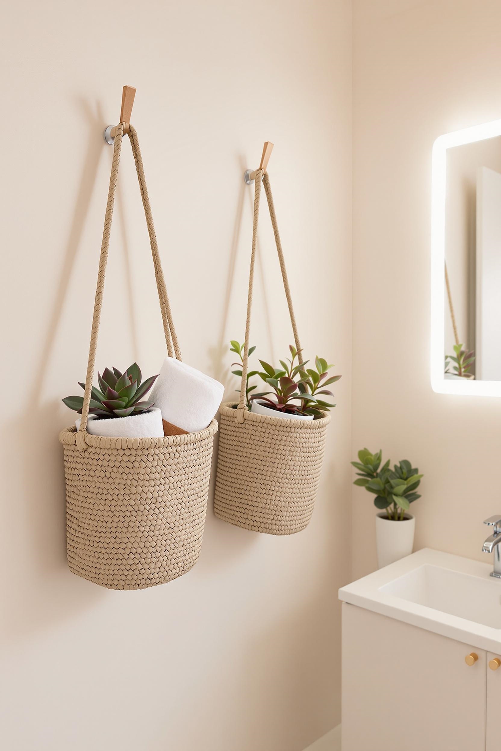 wall mounted hanging baskets