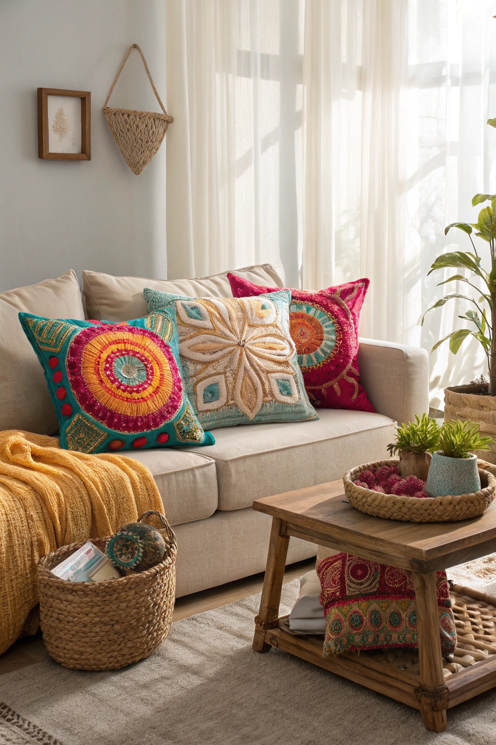 artisan crafted decorative cushions