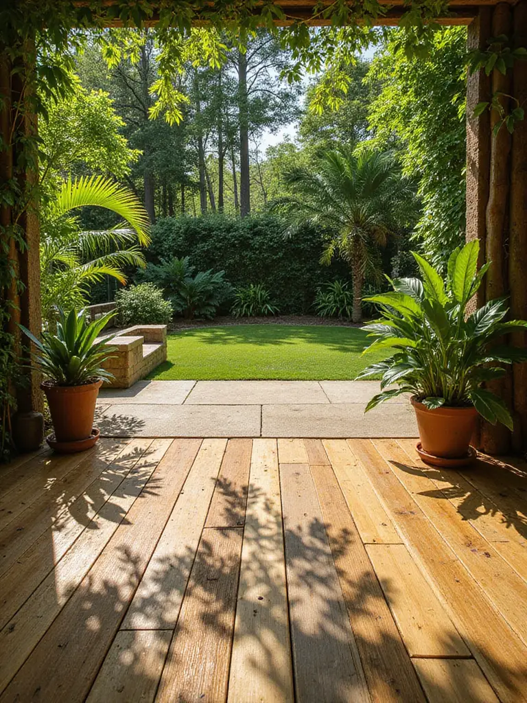 bamboo flooring tropical aesthetic