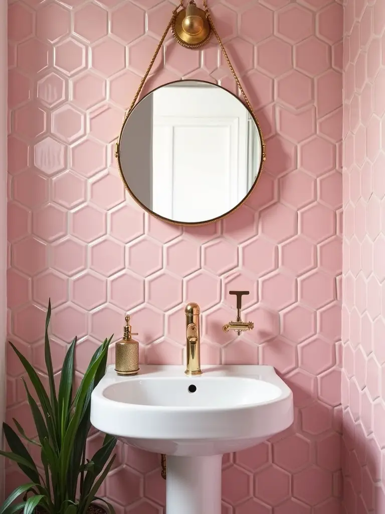 bold pink tile designs