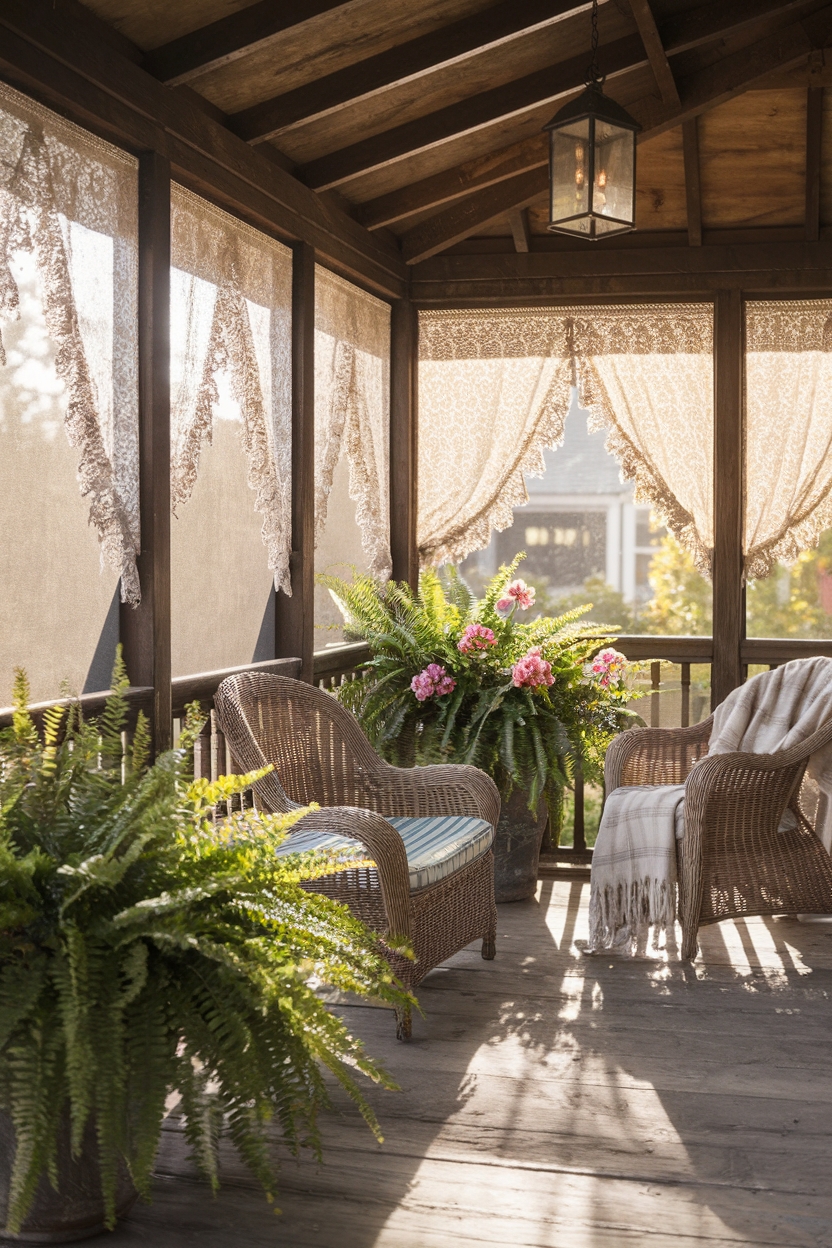 charming vintage screened room