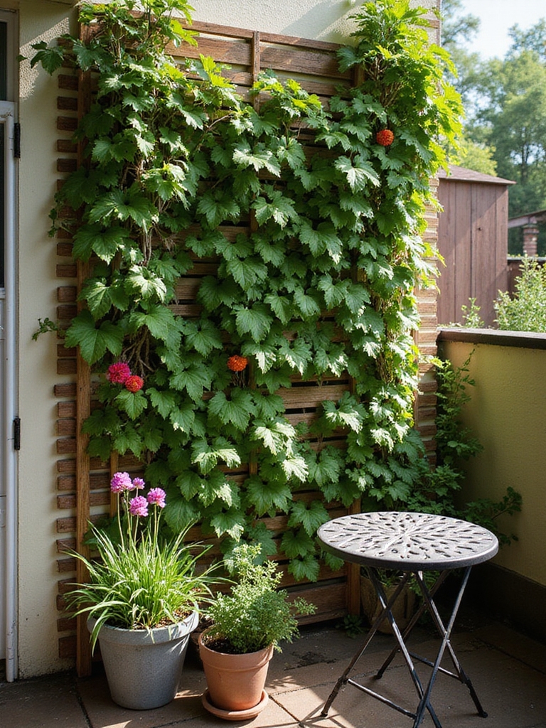 climbing plants on trellis