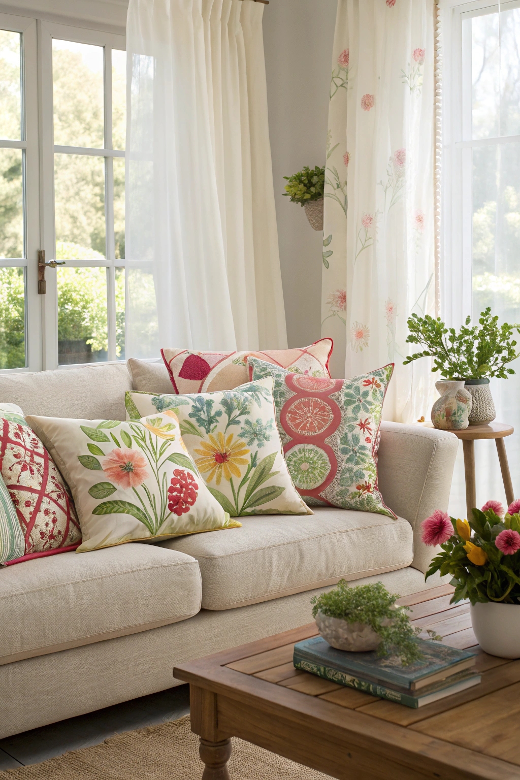 colorful and cheerful cushions