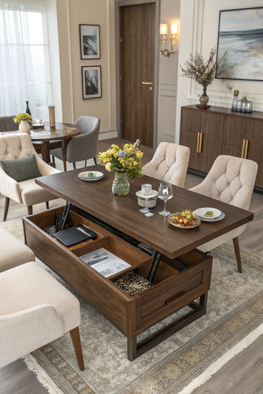 convertible coffee dining table