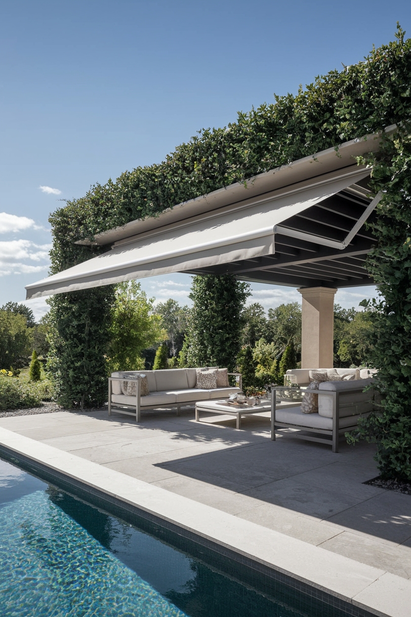 covered patios by poolside