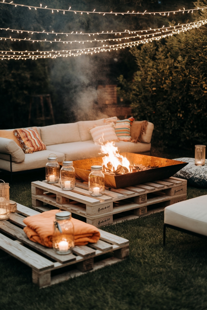 cozy outdoor gathering space