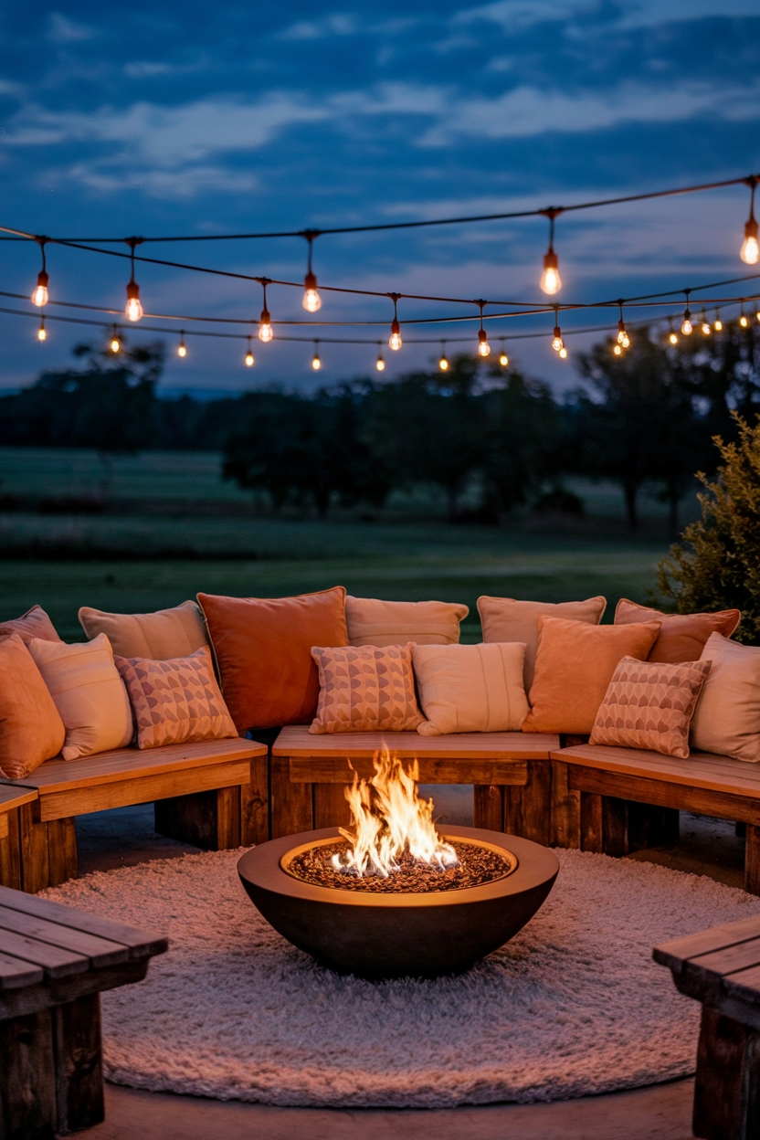 cozy outdoor social space