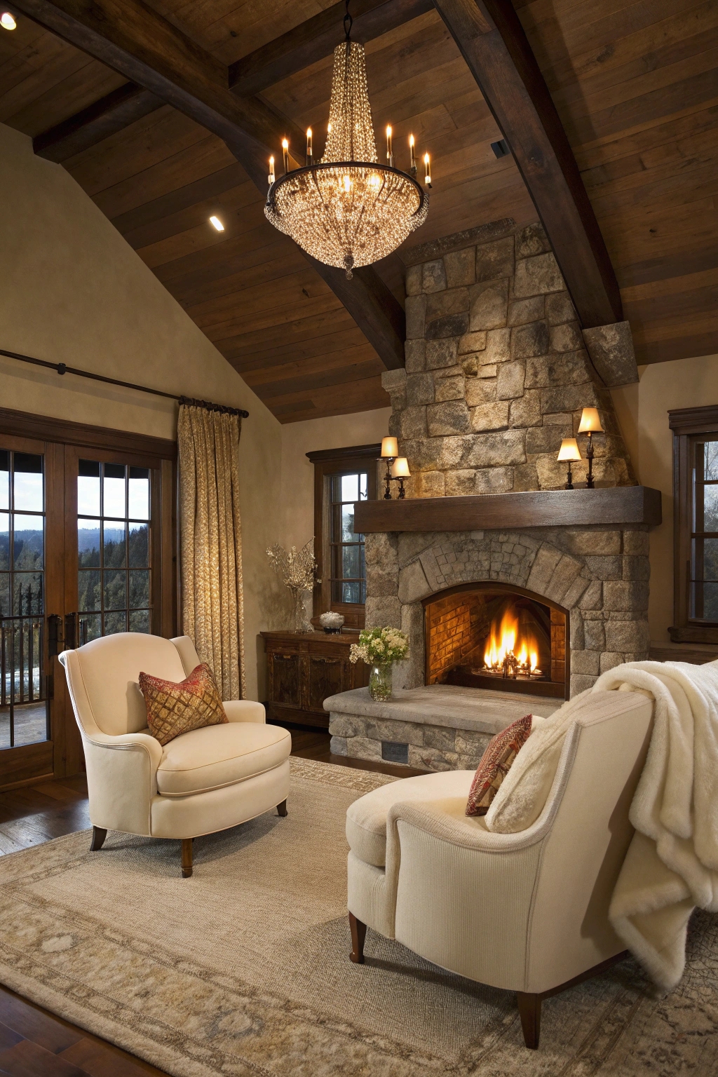 cozy romantic fire ambiance