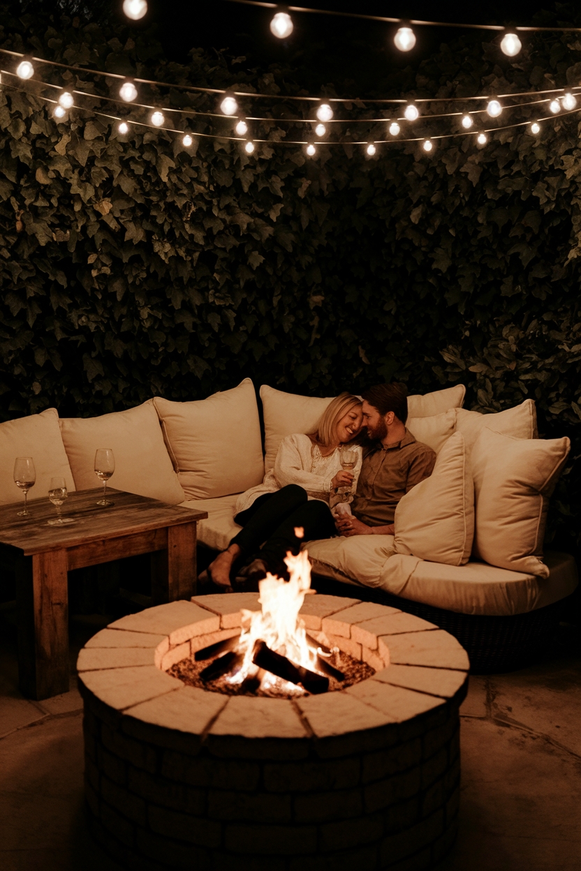 cozy romantic outdoor gathering