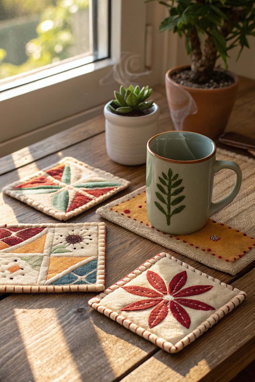 customizable cloth drink coasters