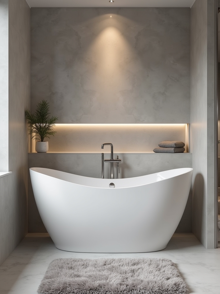 elegant centerpiece grey bathtub