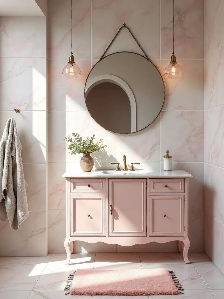 elegant pink veined marble