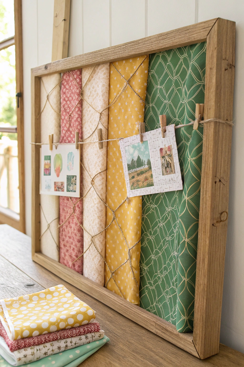 fabric covered bulletin board