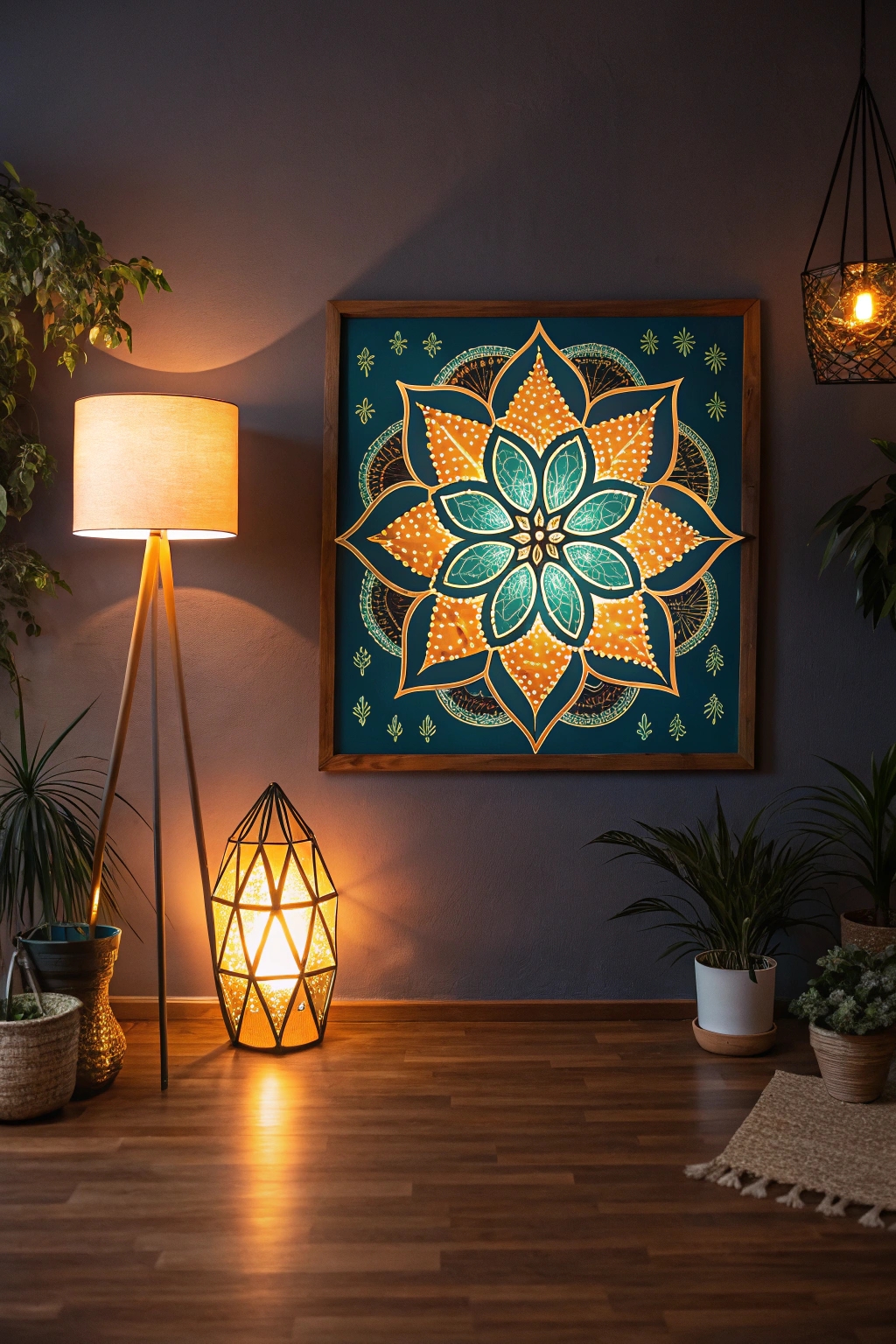 illuminated decorative wall piece