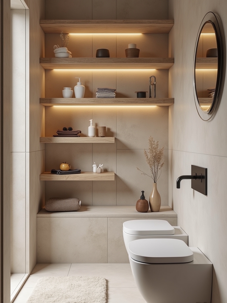 integrated storage for toiletries