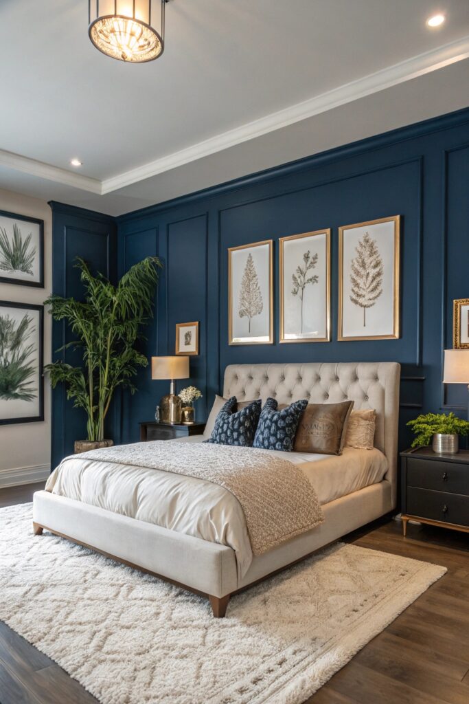 master suite accent walls