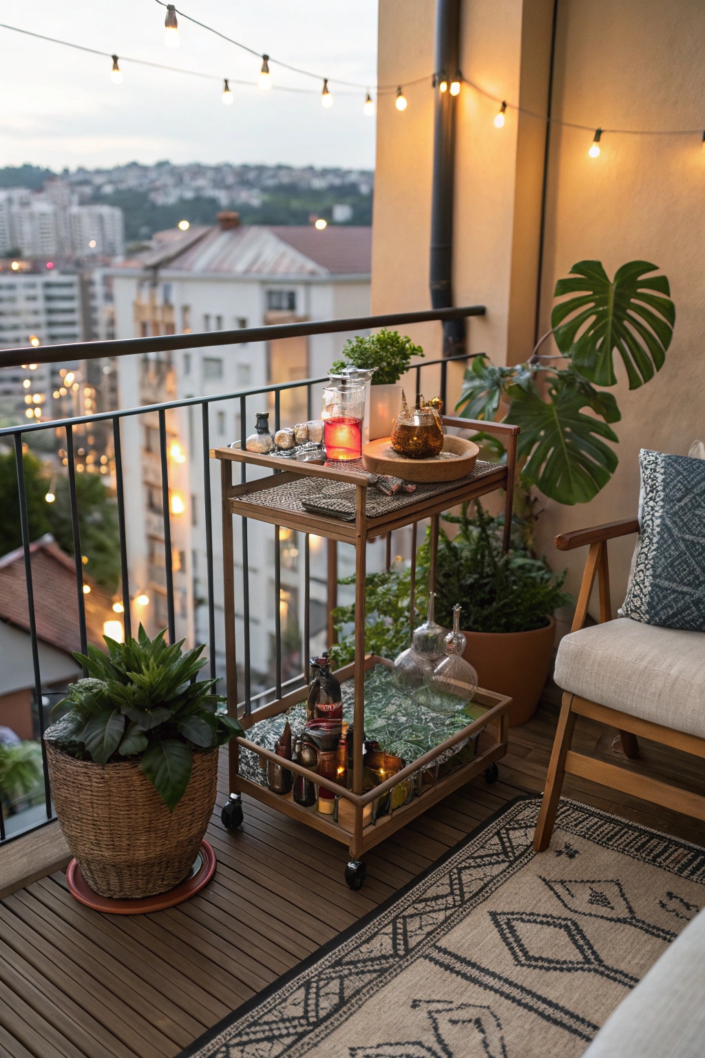 mini bar essentials arrangement