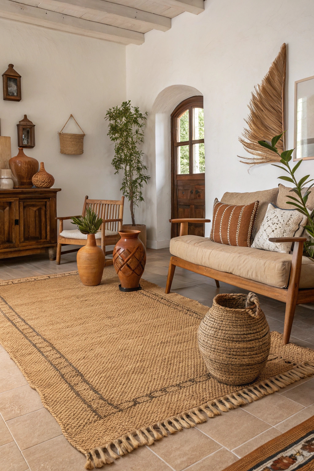 natural fiber floor decor