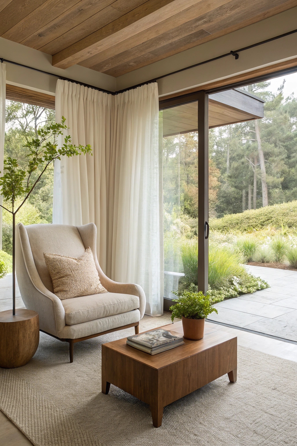 nature themed seating area