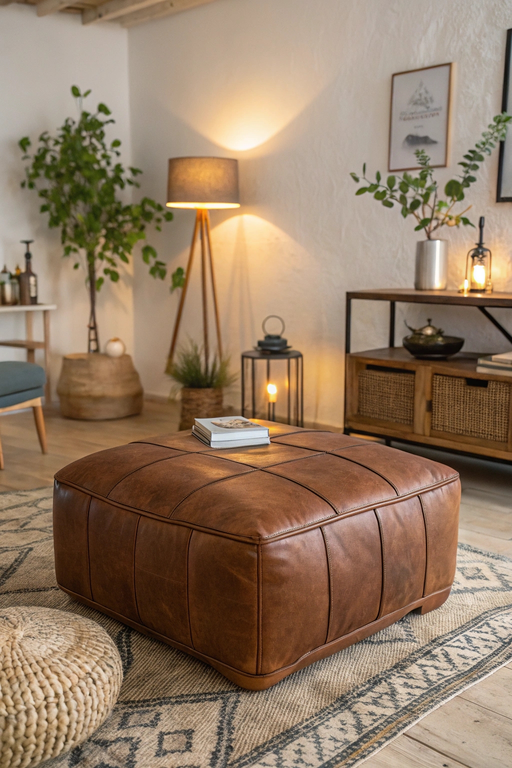 stylish leather storage seat