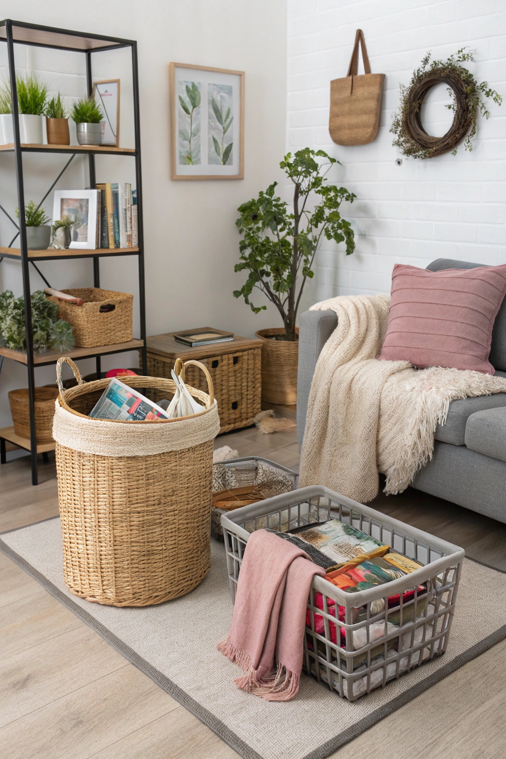 stylish organization with baskets