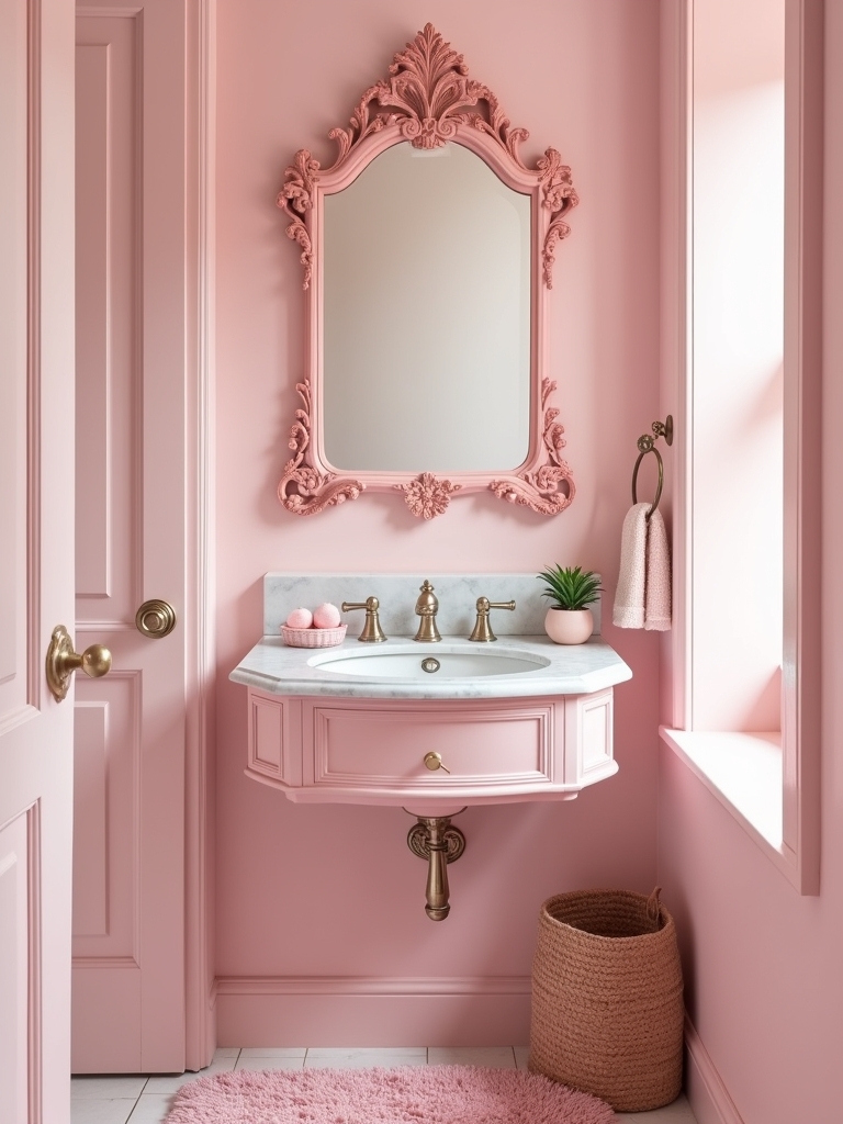 stylish pink mirror reflections