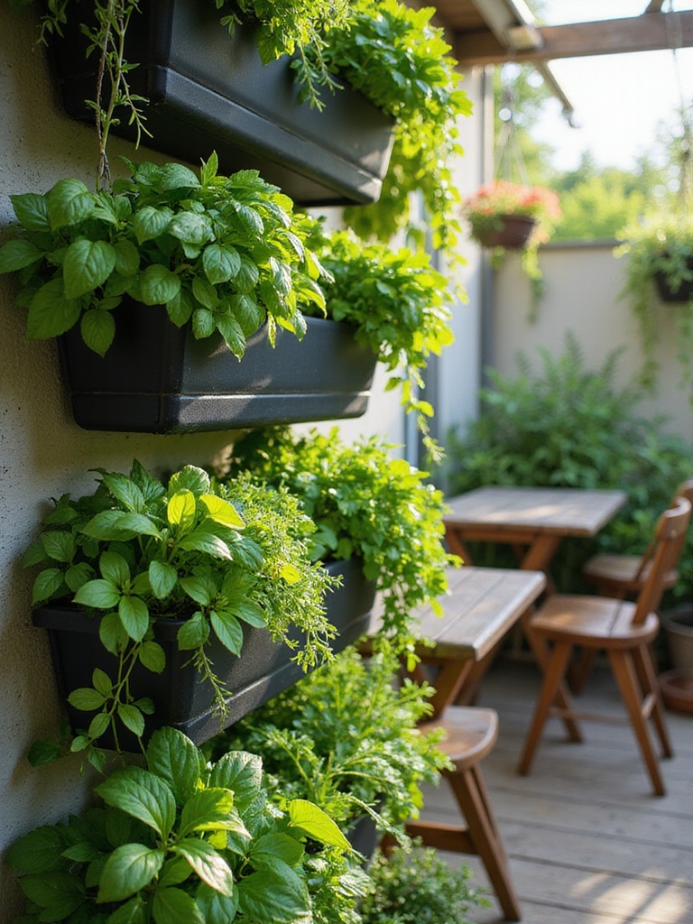 vertical gardening with herbs