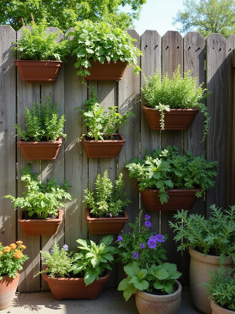 vertical gardening with pockets