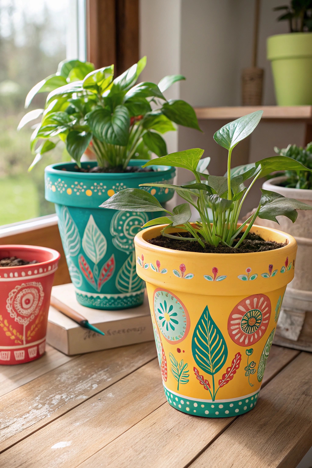 vibrant decorative plant containers