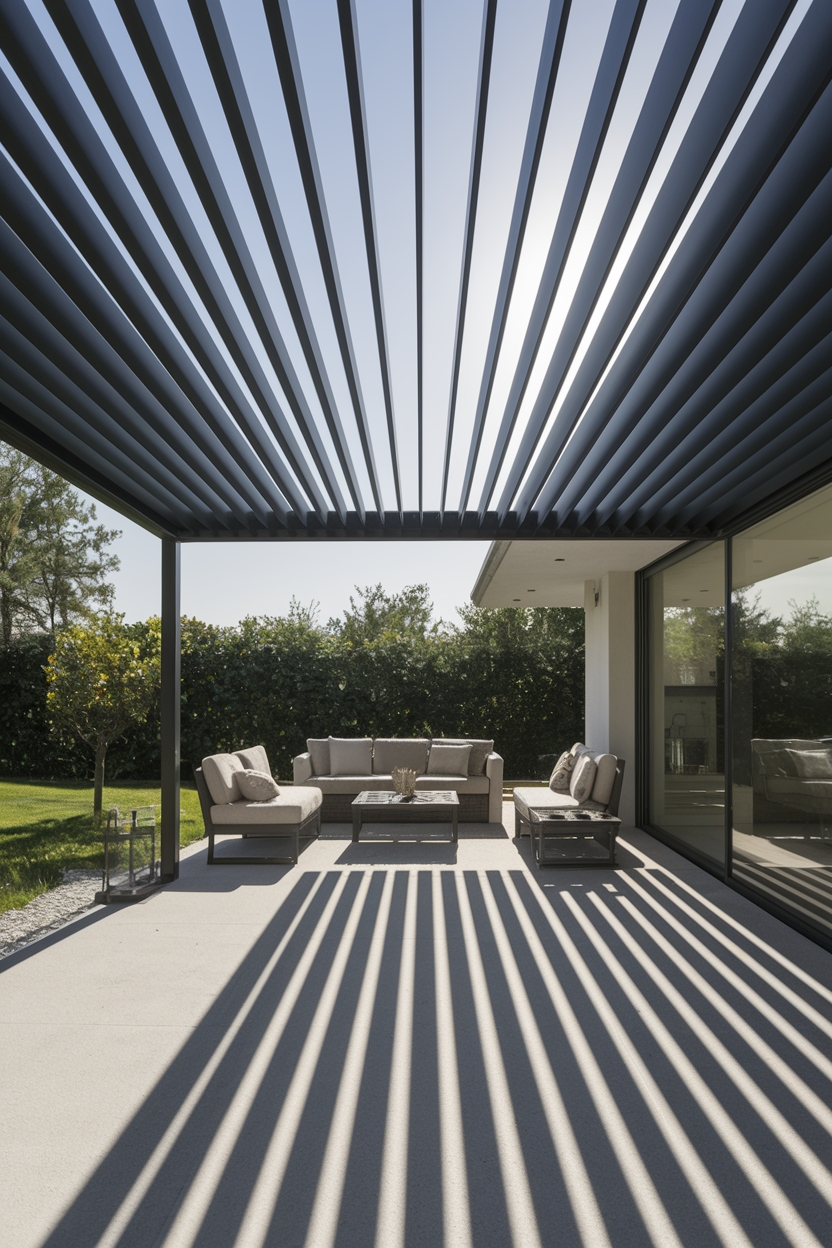 year round bioclimatic pergolas