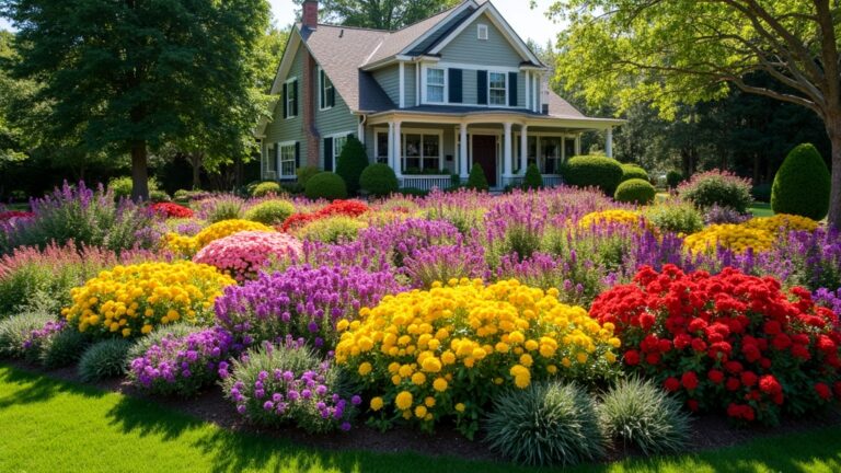 beautiful flower beds enhance curb appeal