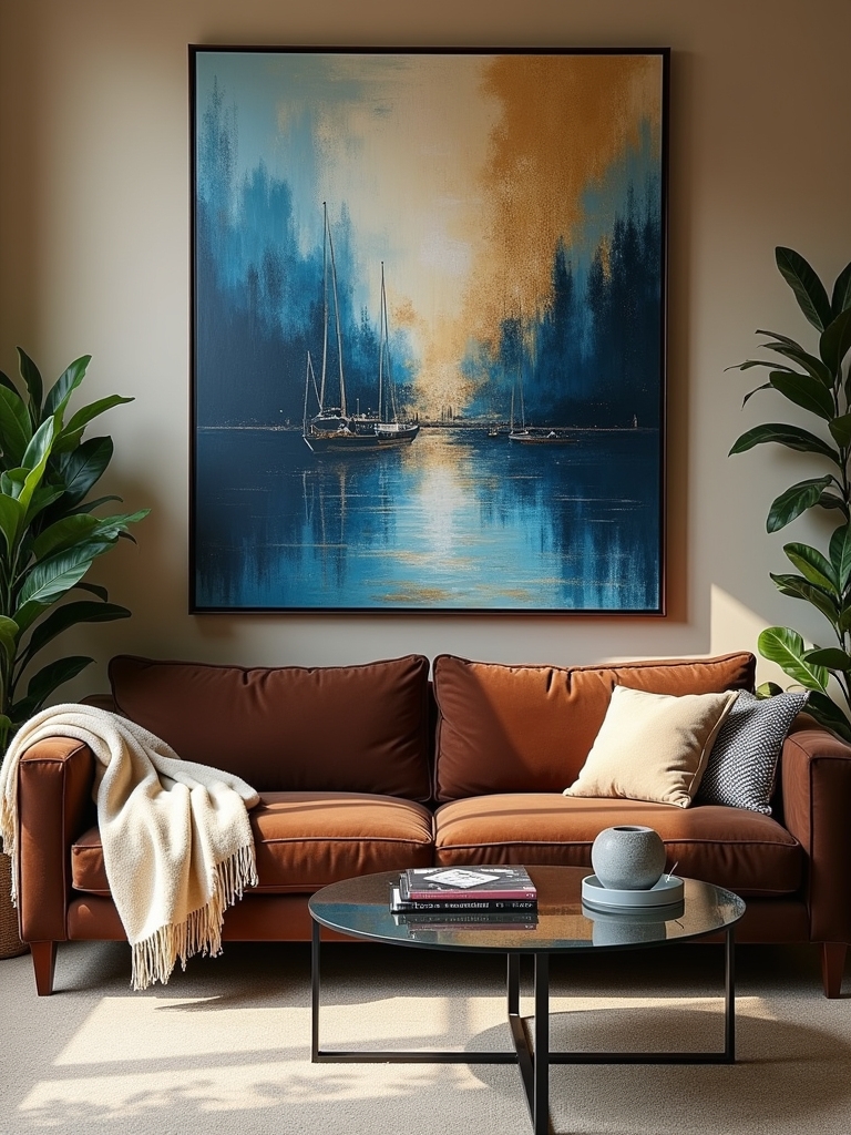 bold artwork as focal point