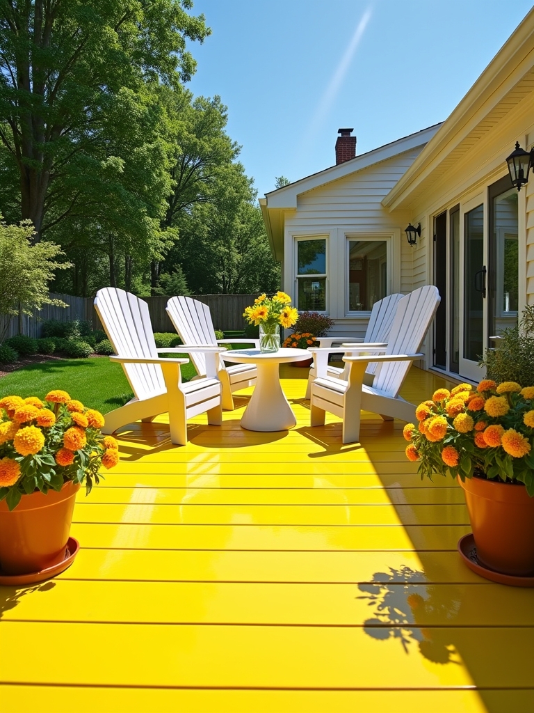 bright and cheerful outdoor space