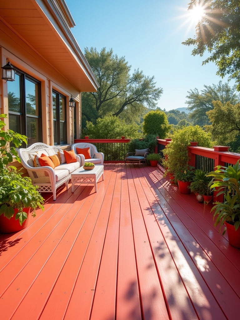 bright coral deck paint