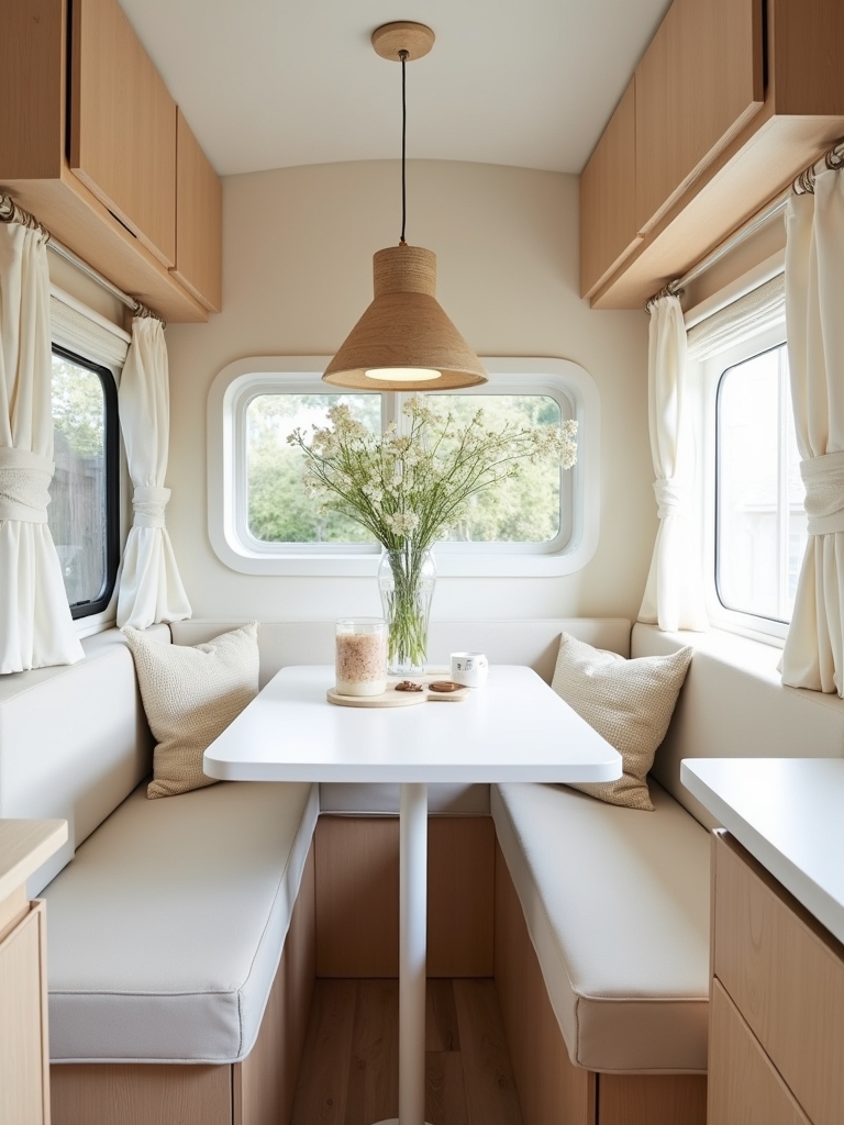 brighten camper with light colors