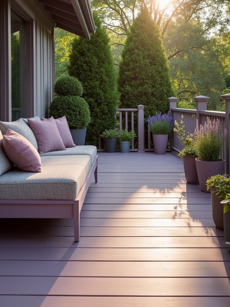 calming muted mauve accents