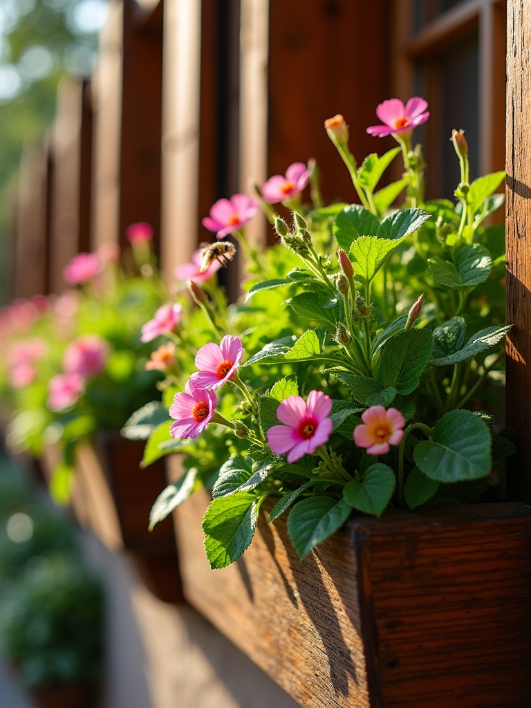 charming decorative wooden window box