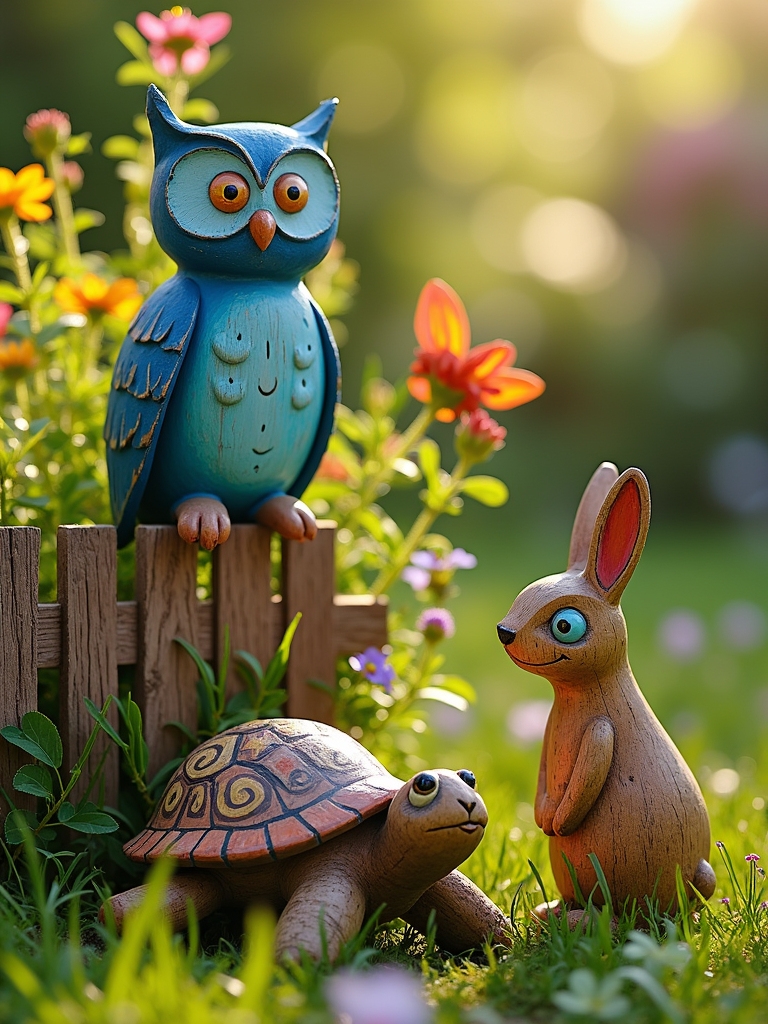 charming handcrafted wooden sculptures