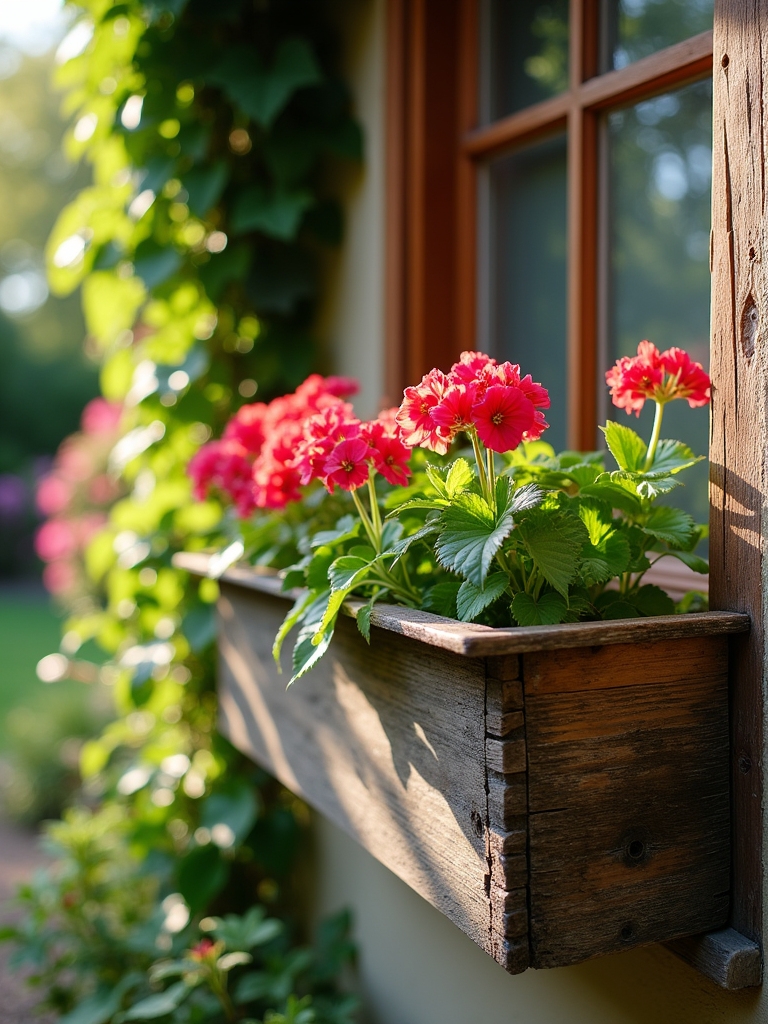charming rustic wooden window box
