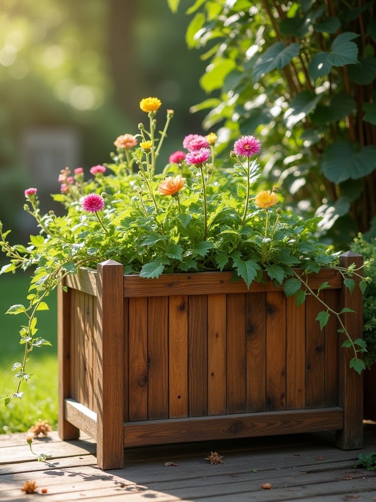charming vintage wooden planters