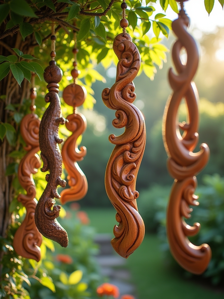 charming wooden wind chimes